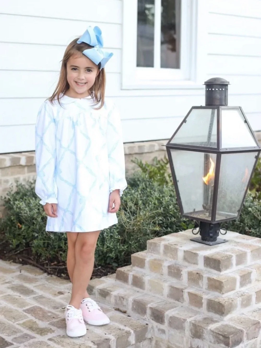 Beaufort Bonnet Holly Day Dress Belle Meade Bow Buckhead Blue Worth White Girl 7